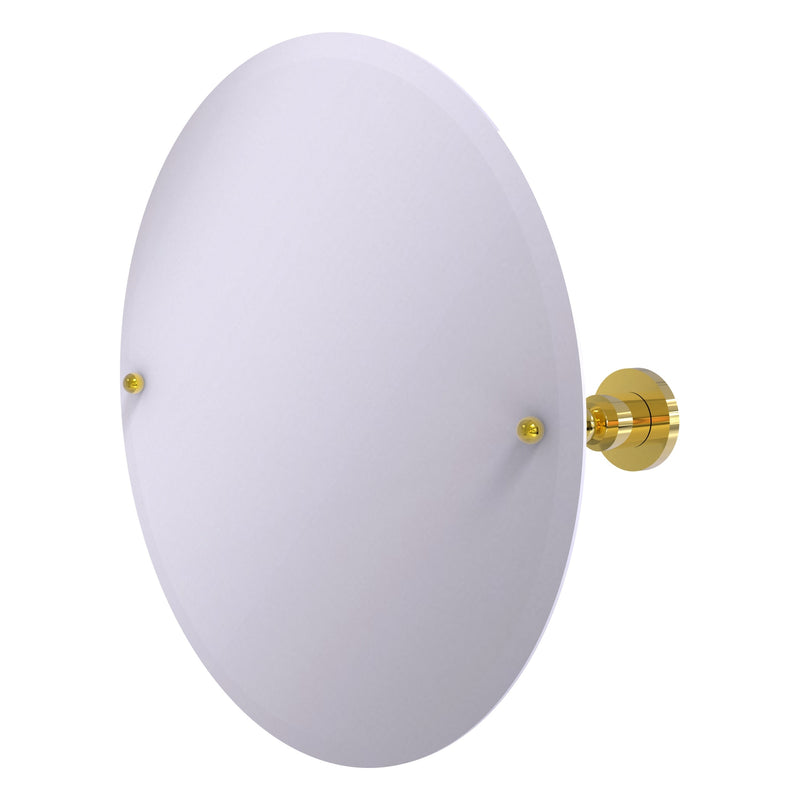 Frameless Round Tilt Mirror with Beveled Edge