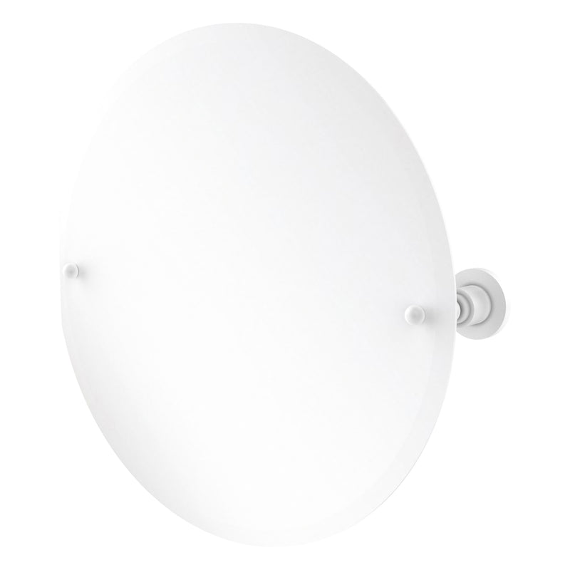 Frameless Round Tilt Mirror with Beveled Edge