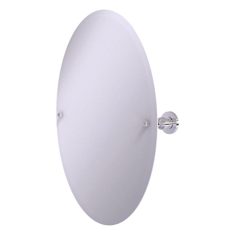 Frameless Oval Tilt Mirror with Beveled Edge