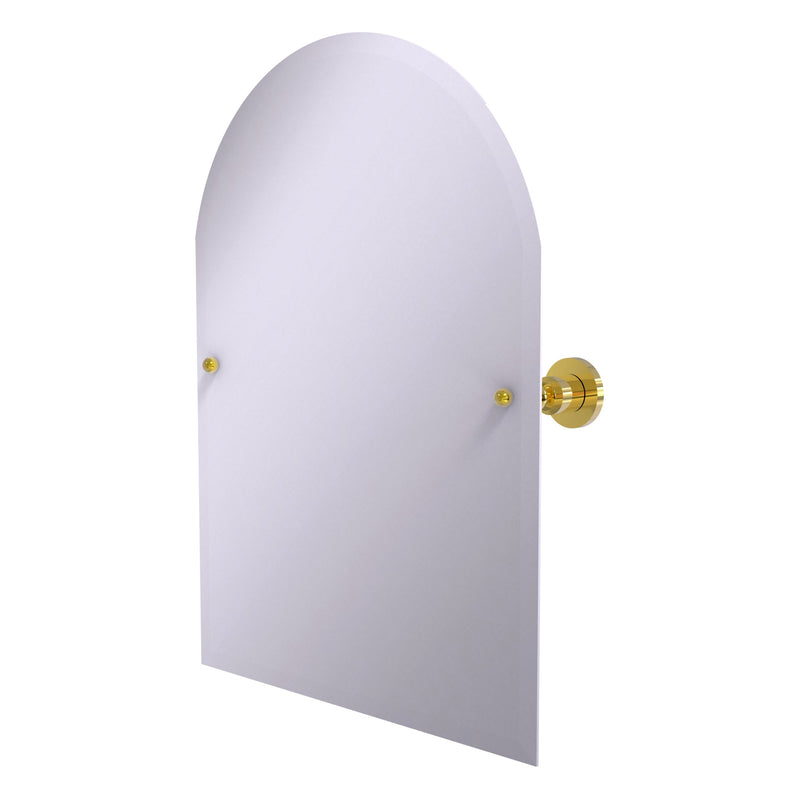 Frameless Arched Top Tilt Mirror with Beveled Edge