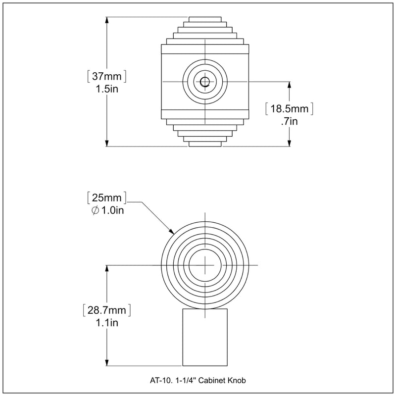 1-1/4 Inch Cabinet Knob