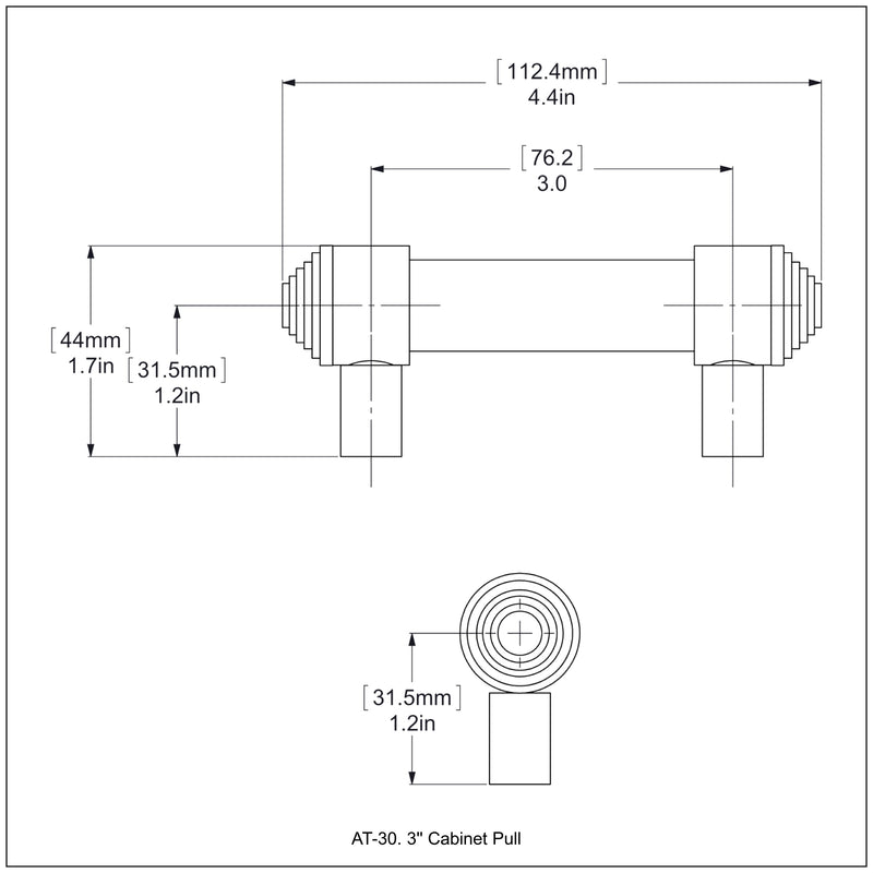 3 Inch Cabinet Pull