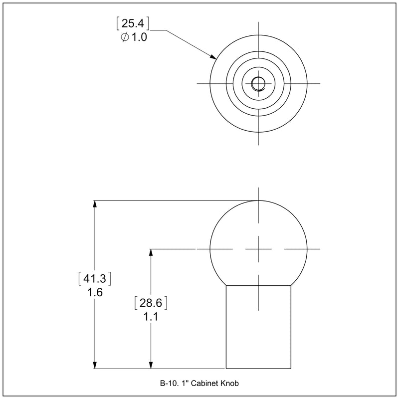 1 Inch Cabinet Knob