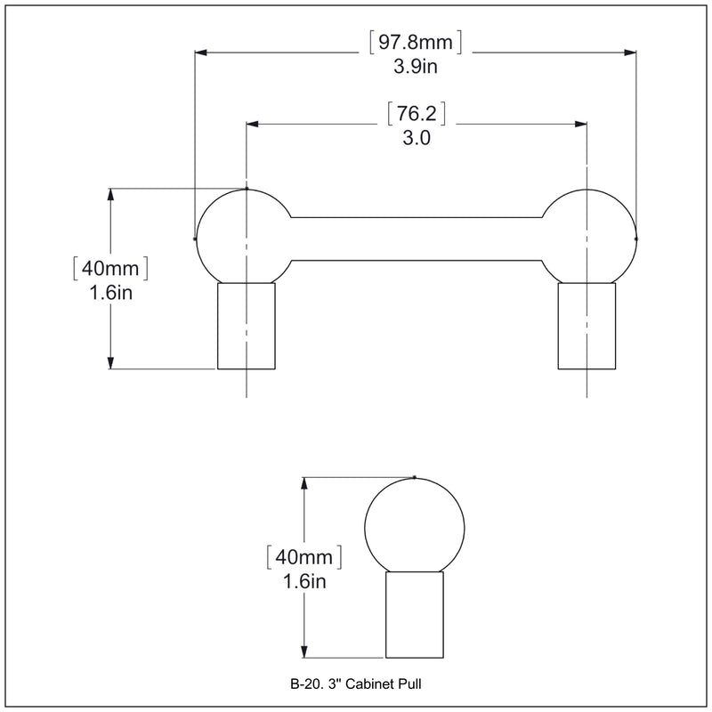 3 Inch Cabinet Pull