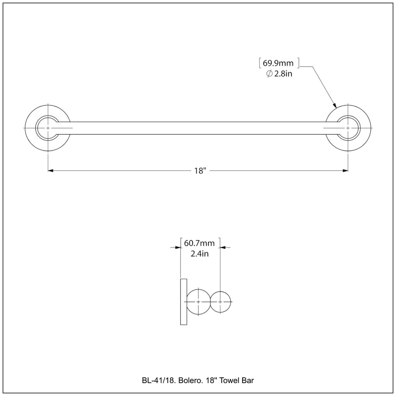 Bolero Collection Towel Bar