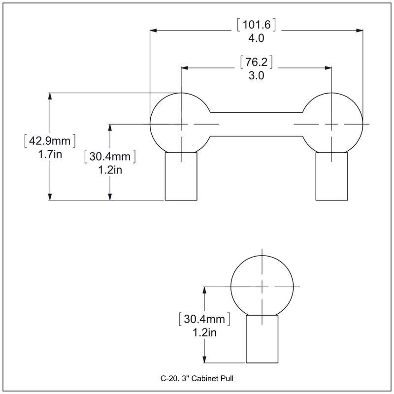 3 Inch Cabinet Pull