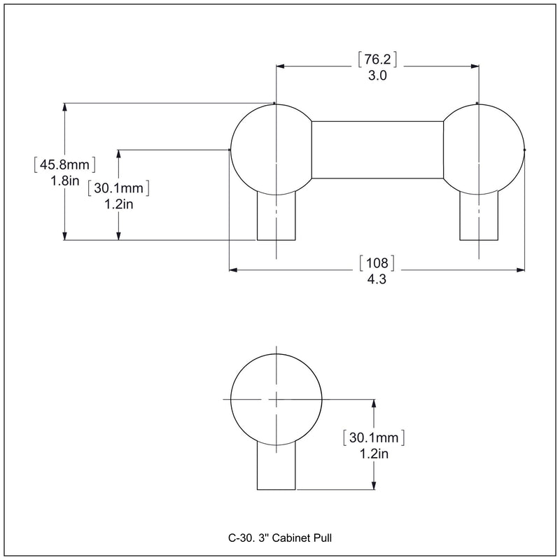 3 Inch Cabinet Pull