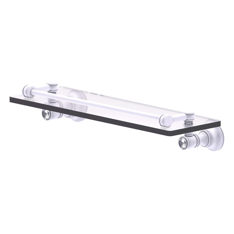 Carolina Crystal Collection Glass Shelf with Gallery Rail