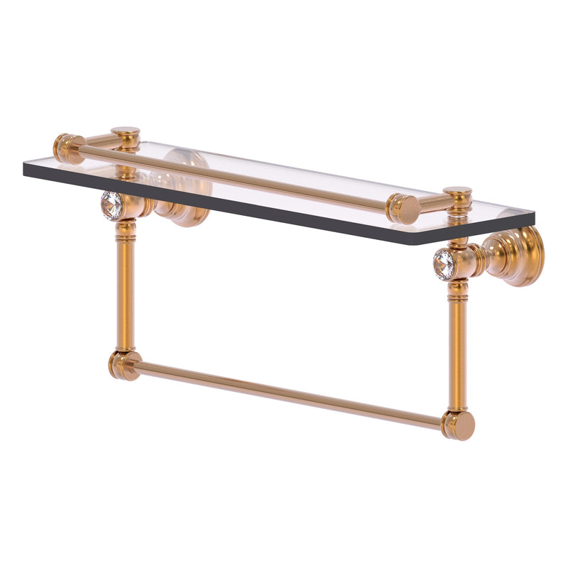 Carolina Crystal Collection Gallery Glass Shelf with Towel Bar