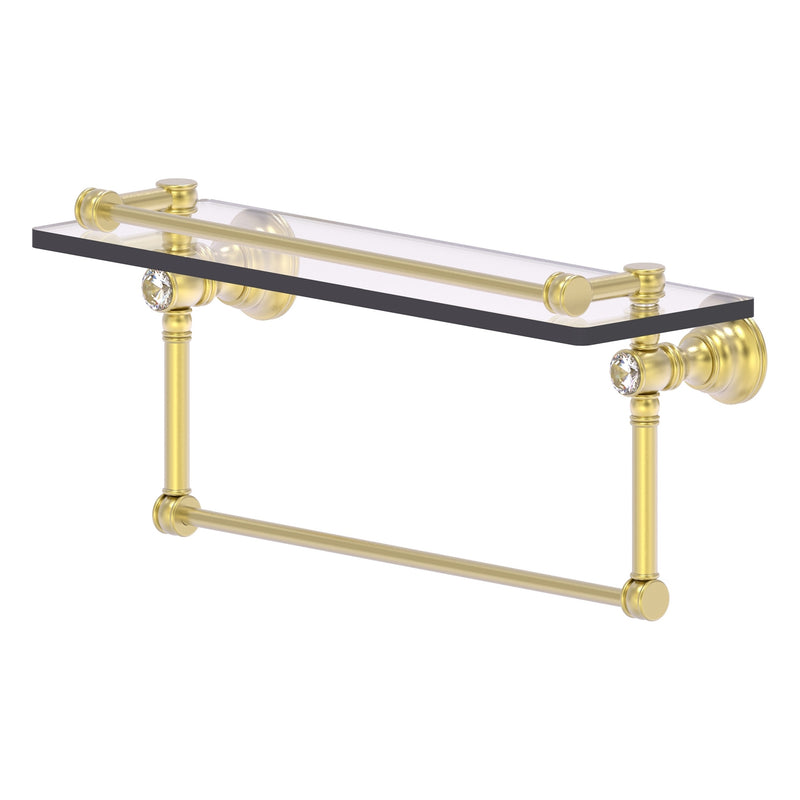 Carolina Crystal Collection Gallery Glass Shelf with Towel Bar