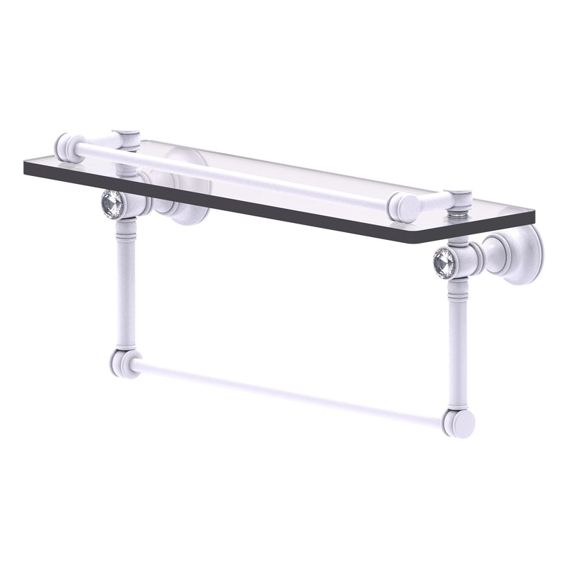 Carolina Crystal Collection Gallery Glass Shelf with Towel Bar