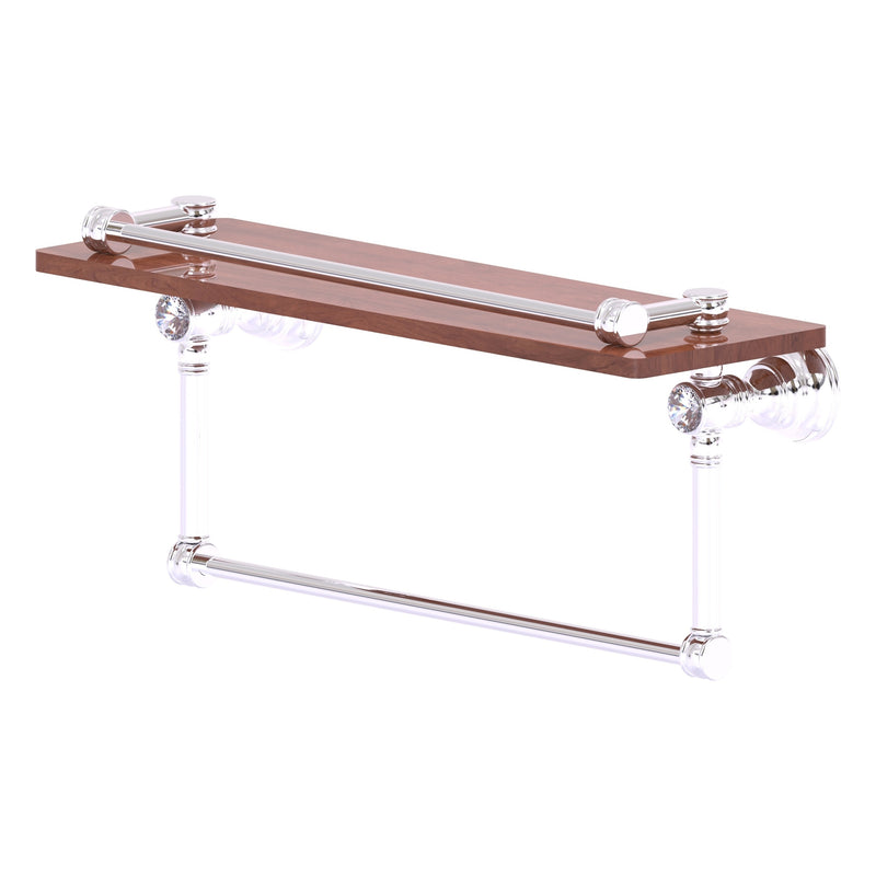 Carolina Crystal Collection Gallery Wood Shelf with Towel Bar