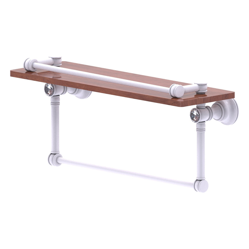 Carolina Crystal Collection Gallery Wood Shelf with Towel Bar