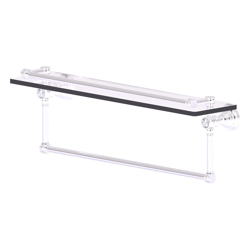 Carolina Crystal Collection Gallery Glass Shelf with Towel Bar