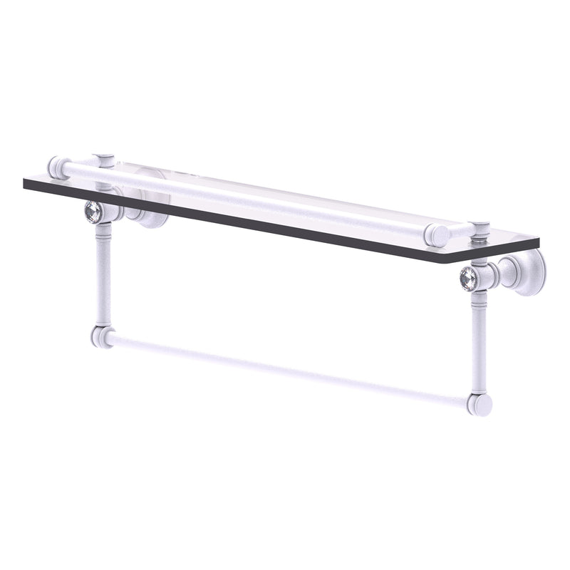 Carolina Crystal Collection Gallery Glass Shelf with Towel Bar