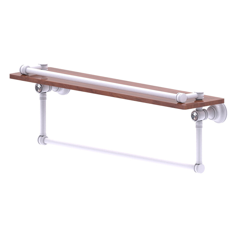 Carolina Crystal Collection Gallery Wood Shelf with Towel Bar