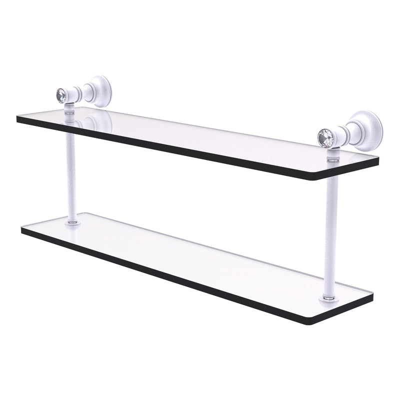 Carolina Crystal Collection Two Tiered Glass Shelf