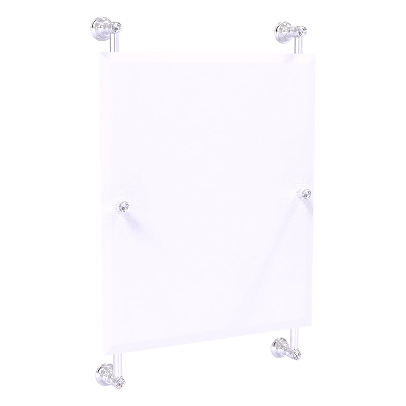 Carolina Crystal Collection Rectangular Frameless Rail Mounted Mirror