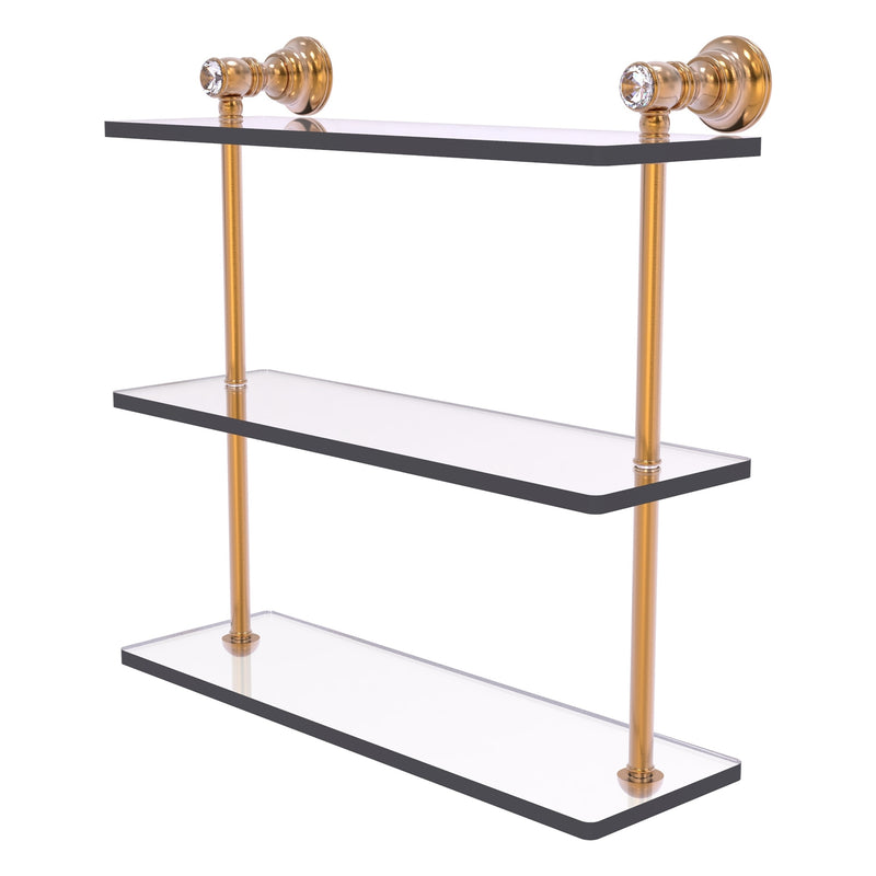 Carolina Crystal Collection Triple Glass Shelf