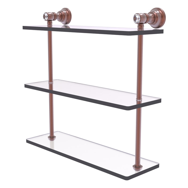 Carolina Crystal Collection Triple Glass Shelf