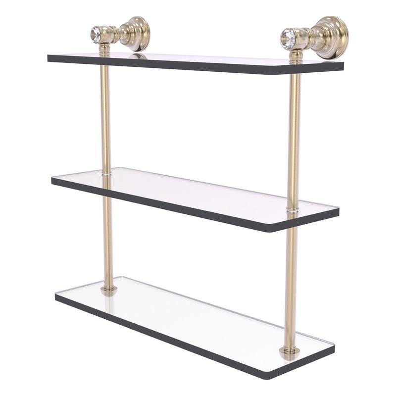 Carolina Crystal Collection Triple Glass Shelf