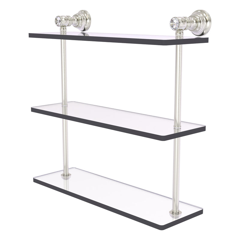 Carolina Crystal Collection Triple Glass Shelf