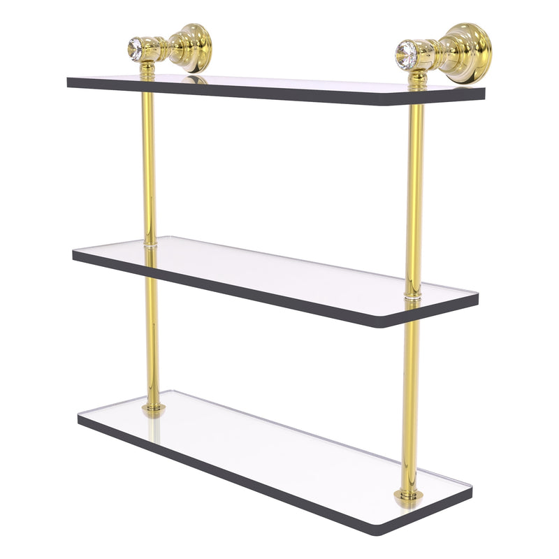 Carolina Crystal Collection Triple Glass Shelf