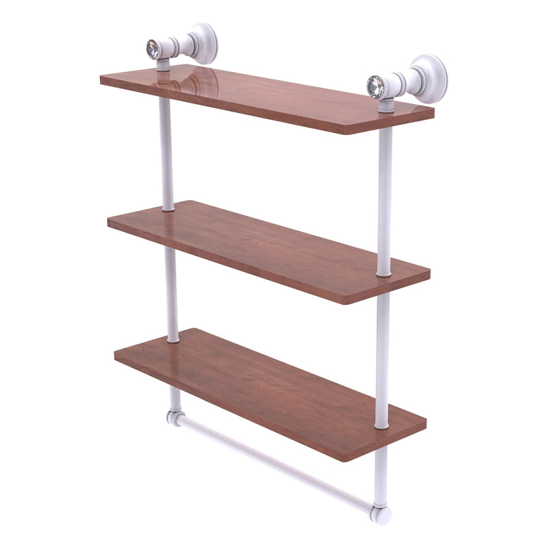 Carolina Crystal Collection Triple Wood Shelf with Towel Bar