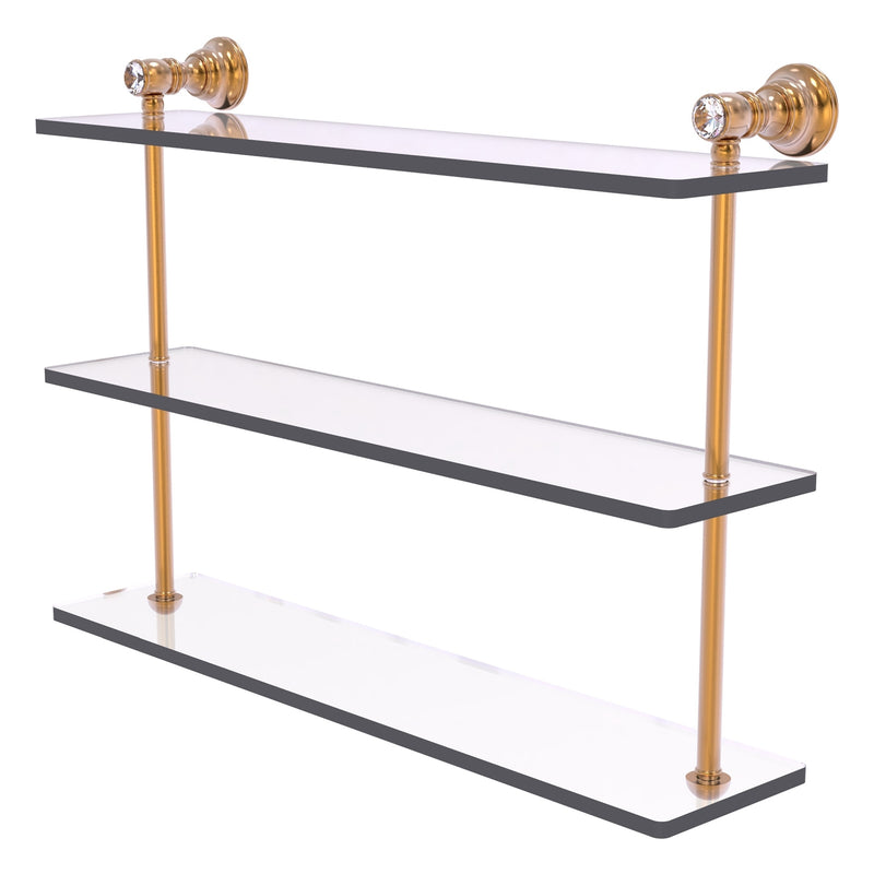 Carolina Crystal Collection Triple Glass Shelf