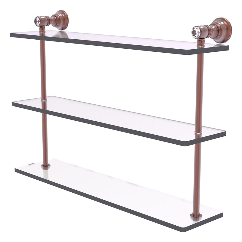 Carolina Crystal Collection Triple Glass Shelf