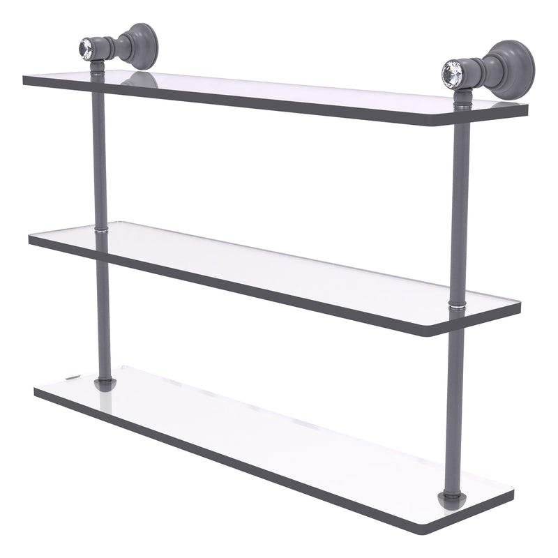 Carolina Crystal Collection Triple Glass Shelf