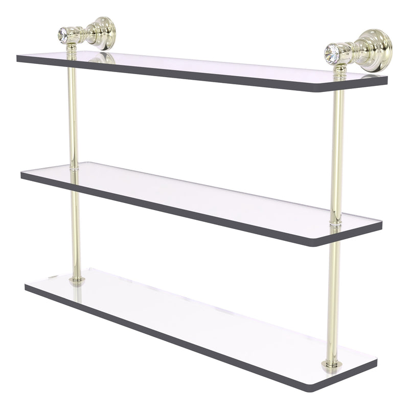 Carolina Crystal Collection Triple Glass Shelf