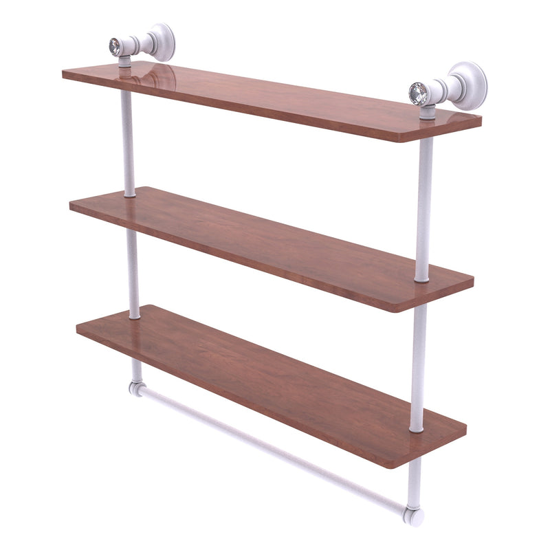 Carolina Crystal Collection Triple Wood Shelf with Towel Bar