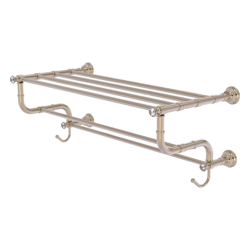 Carolina Crystal Collection Towel Shelf with Double Towel Bar