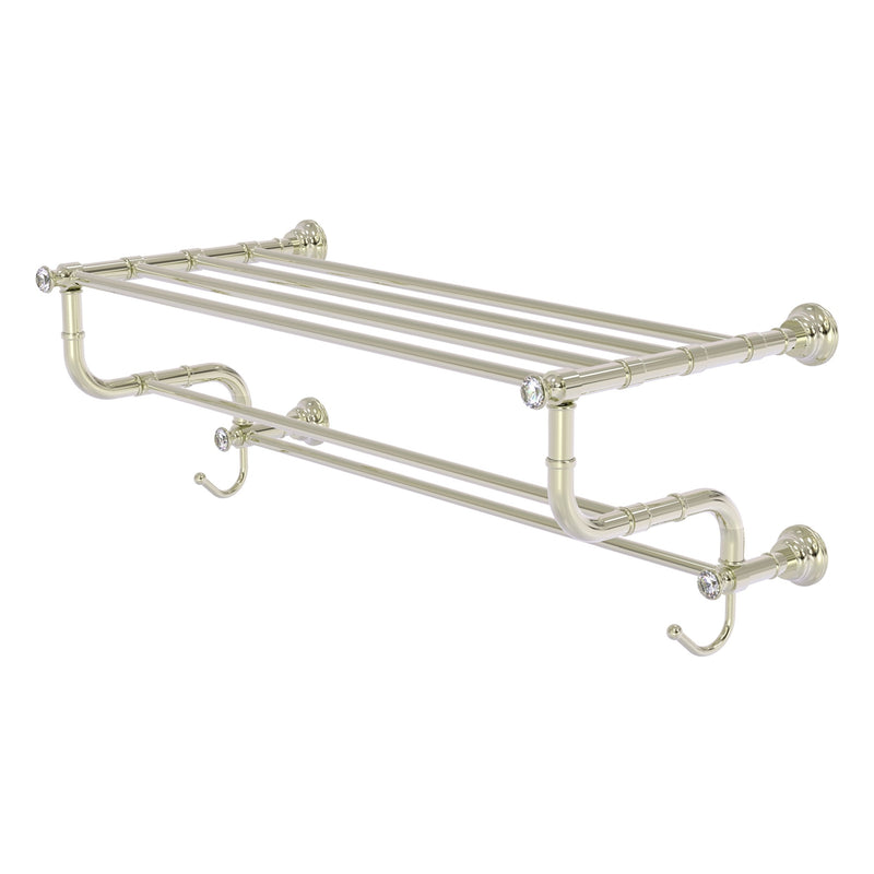 Carolina Crystal Collection Towel Shelf with Double Towel Bar