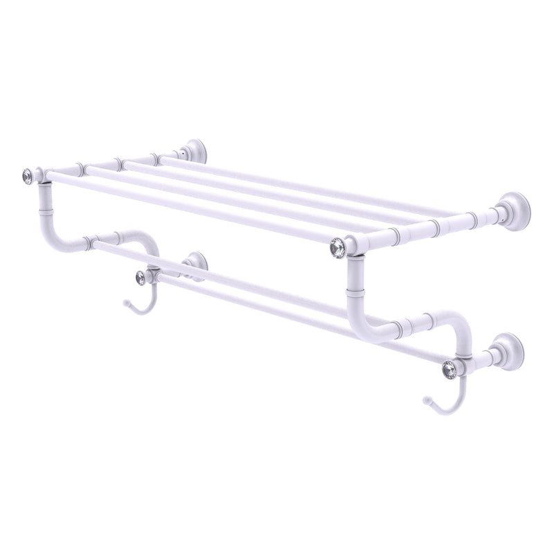 Carolina Crystal Collection Towel Shelf with Double Towel Bar