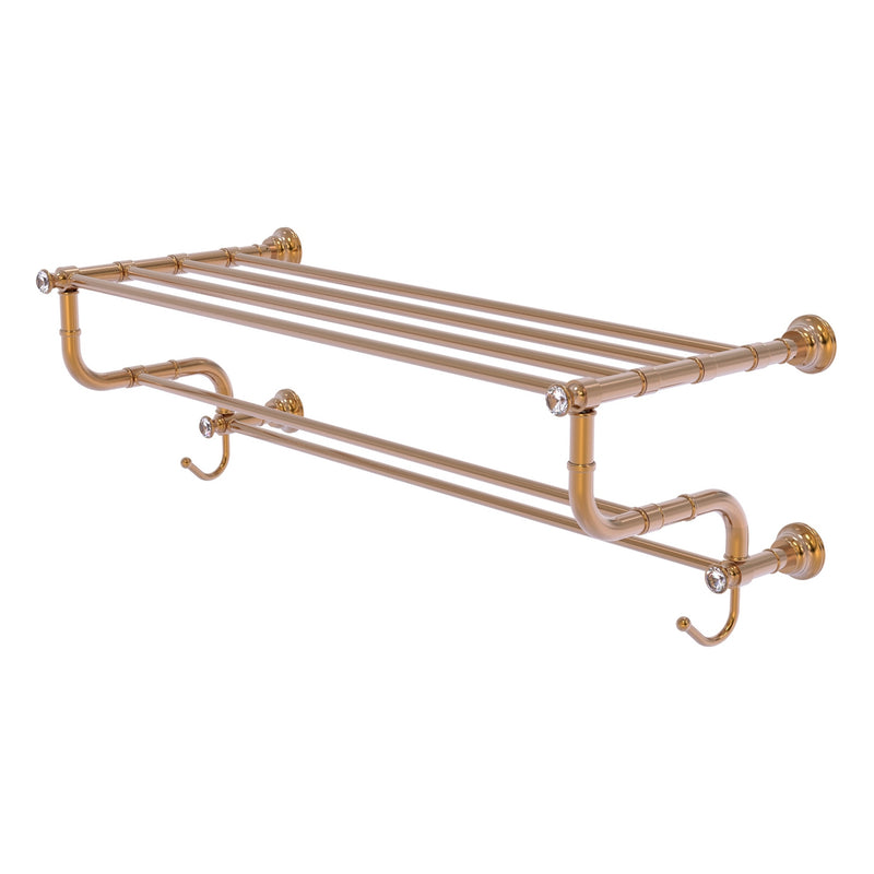 Carolina Crystal Collection Towel Shelf with Double Towel Bar