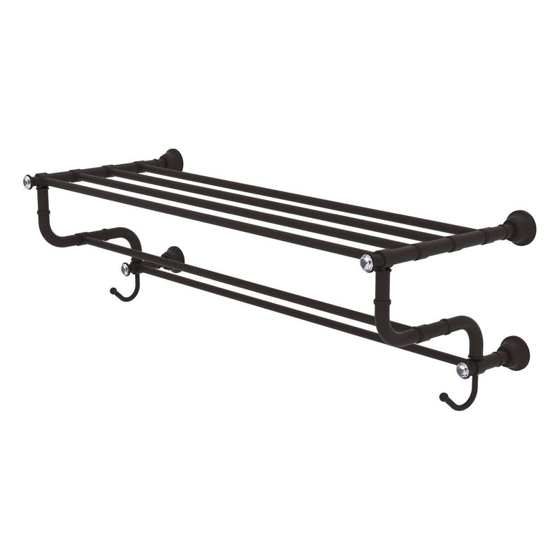 Carolina Crystal Collection Towel Shelf with Double Towel Bar