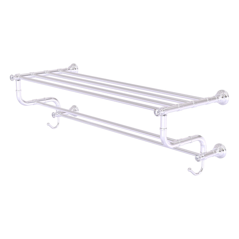 Carolina Crystal Collection Towel Shelf with Double Towel Bar