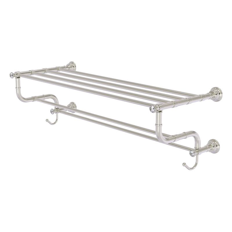 Carolina Crystal Collection Towel Shelf with Double Towel Bar