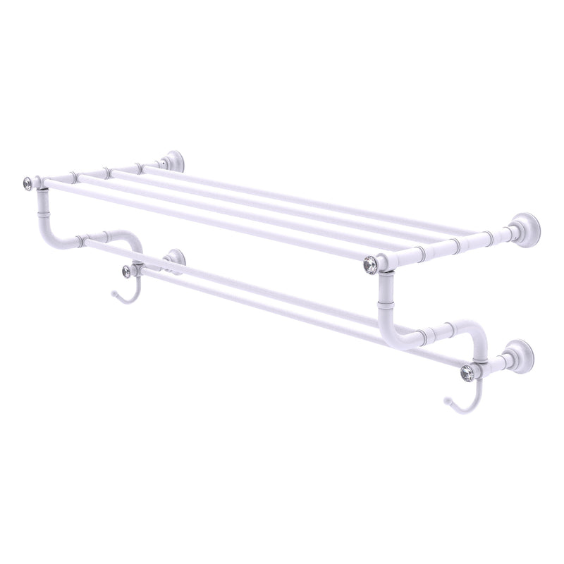 Carolina Crystal Collection Towel Shelf with Double Towel Bar