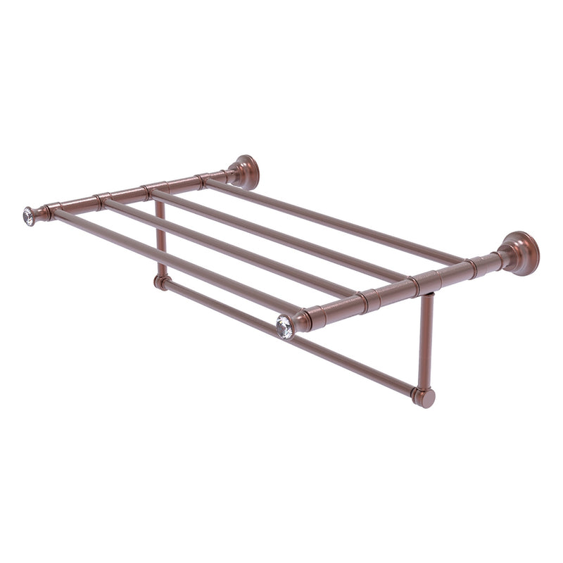 Carolina Crystal Collection Towel Shelf with Integrated Towel Bar