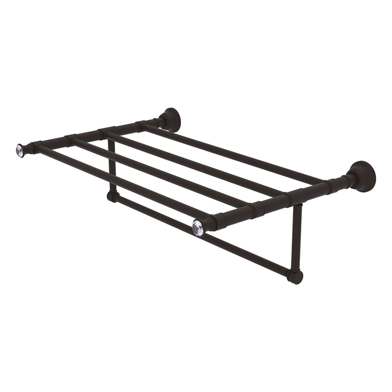 Carolina Crystal Collection Towel Shelf with Integrated Towel Bar