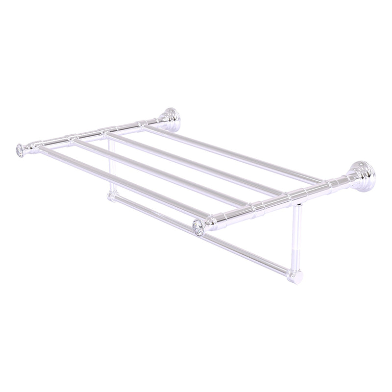 Carolina Crystal Collection Towel Shelf with Integrated Towel Bar