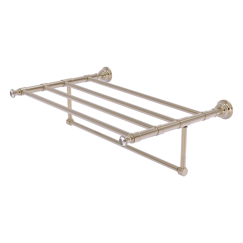 Carolina Crystal Collection Towel Shelf with Integrated Towel Bar