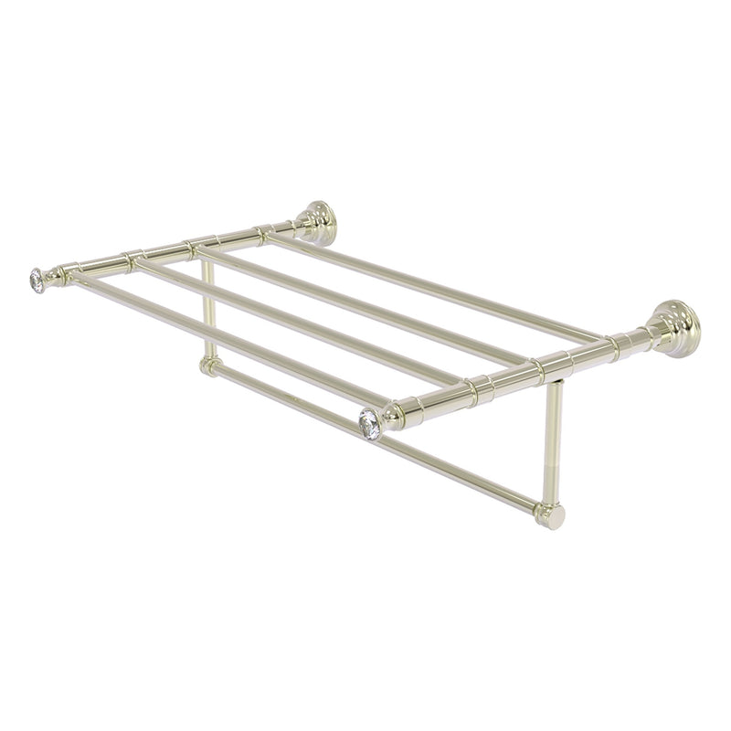 Carolina Crystal Collection Towel Shelf with Integrated Towel Bar