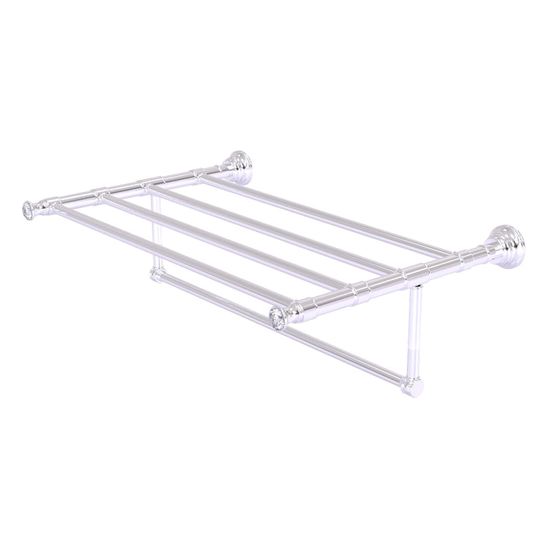 Carolina Crystal Collection Towel Shelf with Integrated Towel Bar