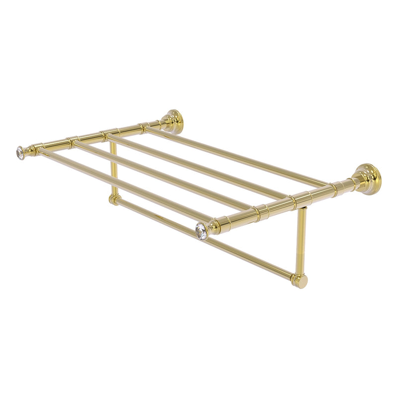 Carolina Crystal Collection Towel Shelf with Integrated Towel Bar