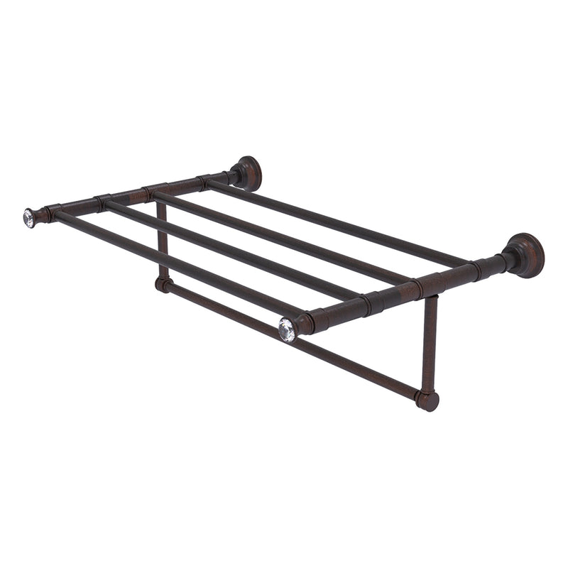 Carolina Crystal Collection Towel Shelf with Integrated Towel Bar