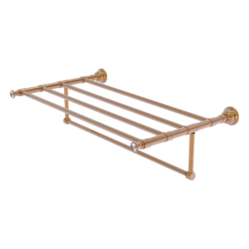 Carolina Crystal Collection Towel Shelf with Integrated Towel Bar